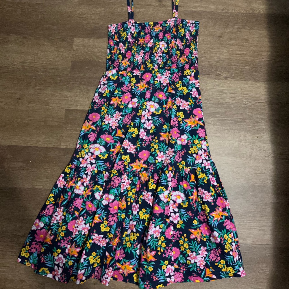 Floral multi colored midi dress